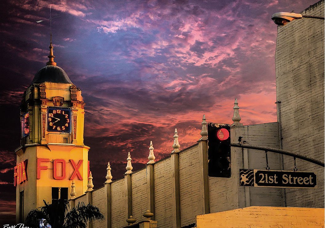 The Fox Theater in Bakersfield, California. This building has been beautifully restored to very near its original grandure. photo by Russ Thorne
