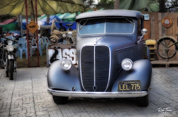A vintage pickup truck at the Burapha Bike Week in Thailand