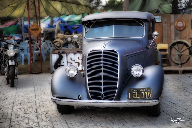 A vintage pickup truck at the Burapha Bike Week in Thailand