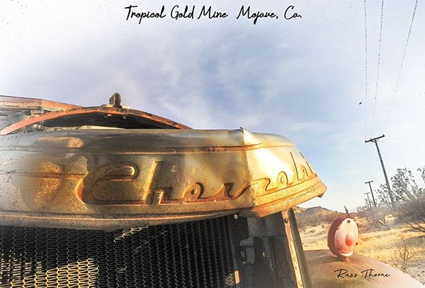 An early 1940s Chevrolet pickup, weathered and beaten, showing significant signs of damage and likely beyond repair.