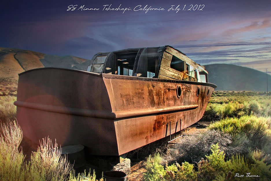 Popejoy barn and the SS-Minnow highway 58 Tehachapi, Californa. Russ Thorne